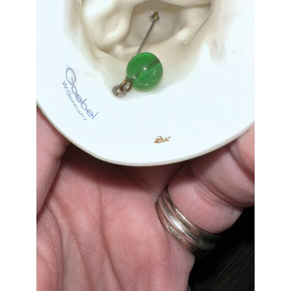 Goebel Angel🎄 Bell Ornament - Vintage Hand-Painted Christmas Decor Green - Picture 5 of 5